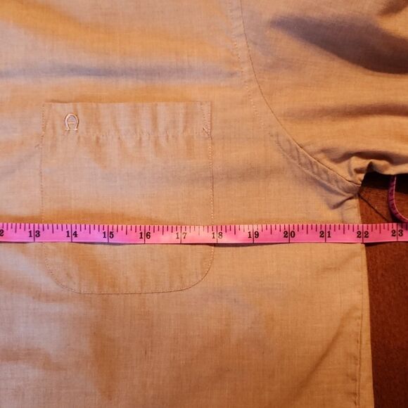 Etienne Aigner Long Sleeve Button Up Dress Shirt, Neck 15.5, Brown - Picture 3 of 8